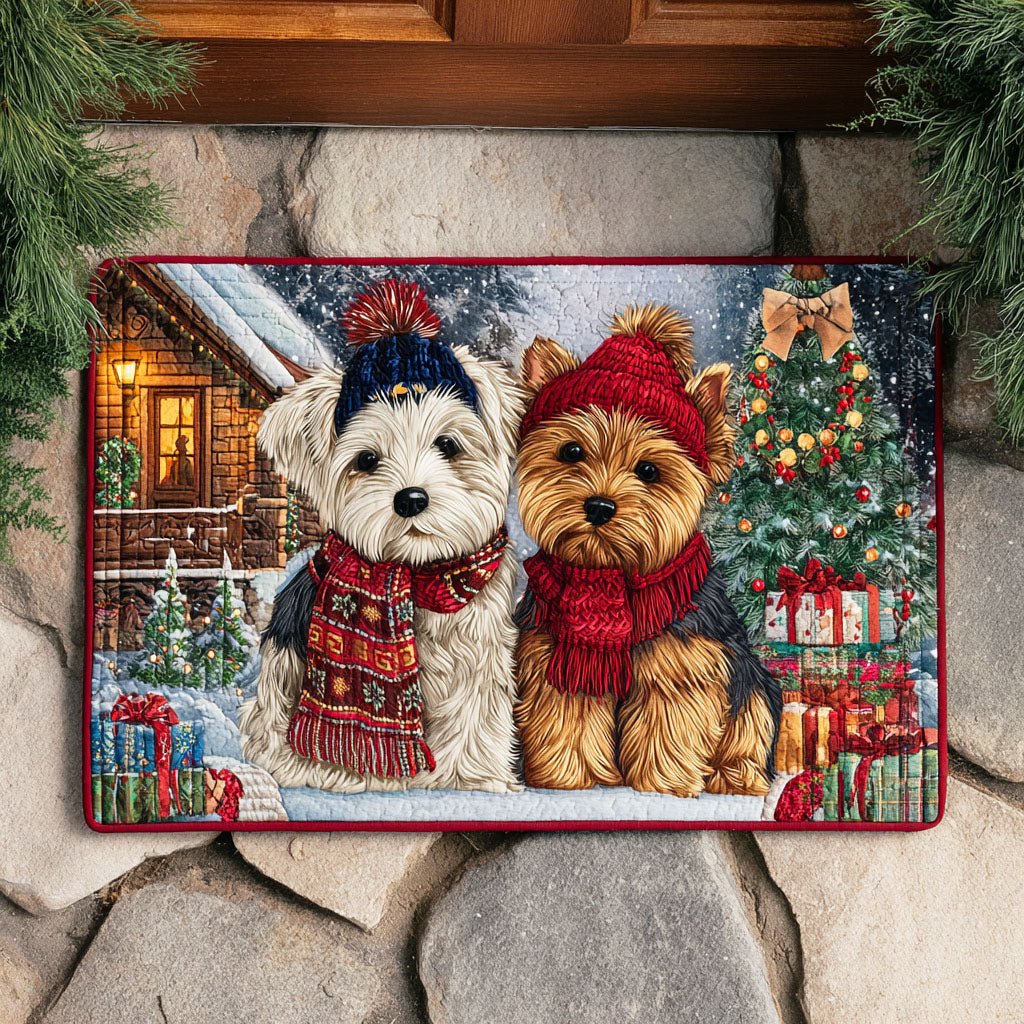 Frosty Yorkie Doormat - Nature Design | Printed Welcome Doormat