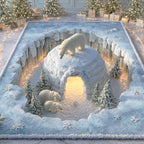 Frozen Paws area rug in a living room