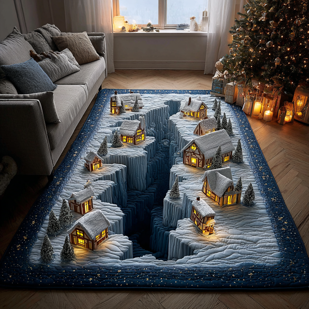 Frozen Walk area rug in a living room