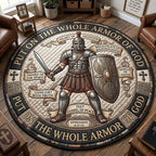 Full Armor Of God Round Mat Rug - Nature Design | Serene Home Decor