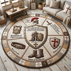 Full Armor Of God Round Mat Rug - Nature Design | Serene Home Decor