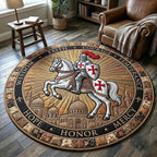 Full Armor Of God Round Mat Rug - Nature Design | Serene Home Decor