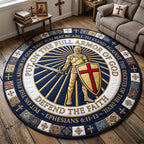 Full Armor Of God Round Mat Rug - Nature Design | Serene Home Decor