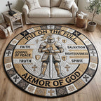 Full Armor Of God Round Mat Rug - Nature Design | Serene Home Decor