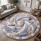 Full Armor Of God Round Mat Rug - Nature Design | Serene Home Decor