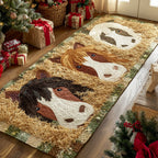 Funny Stable Friends Runner Carpet Runner Rug - Cute Pet Design | Animal Printed Runner Rug