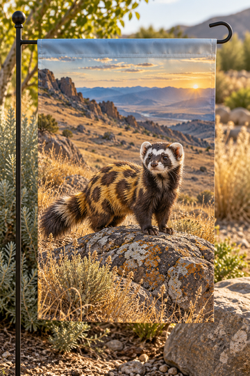 Marbled Polecat Steppe Garden Flag