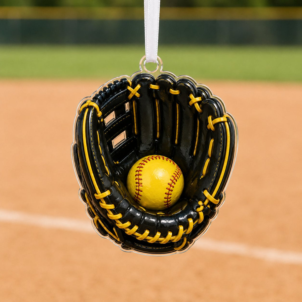 Game Day Softball Glove Christmas Ornament