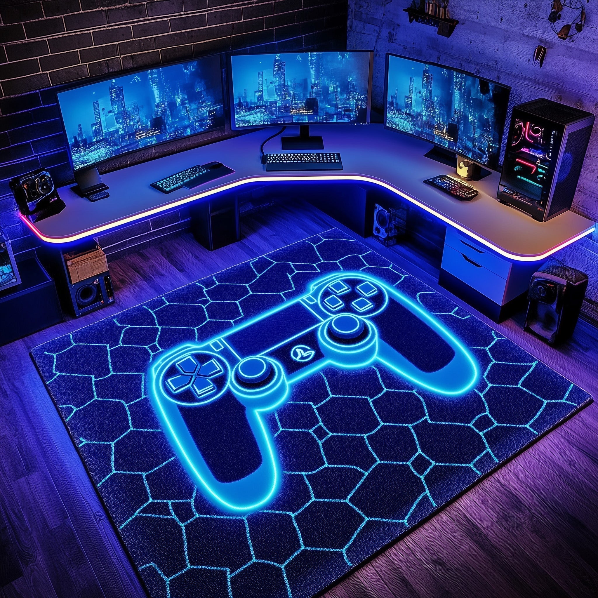 Gamer Zone area rug in a living room