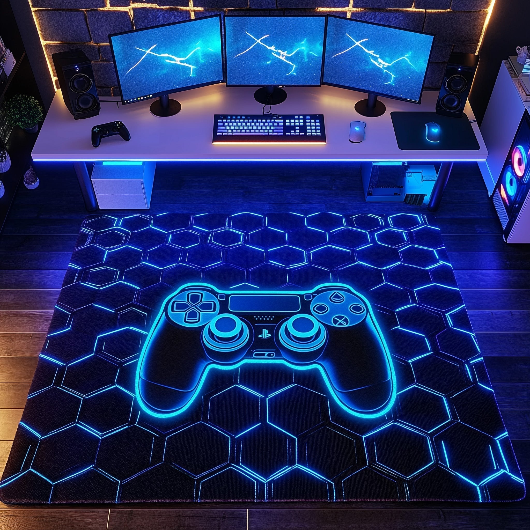 Gamer Zone area rug in a living room