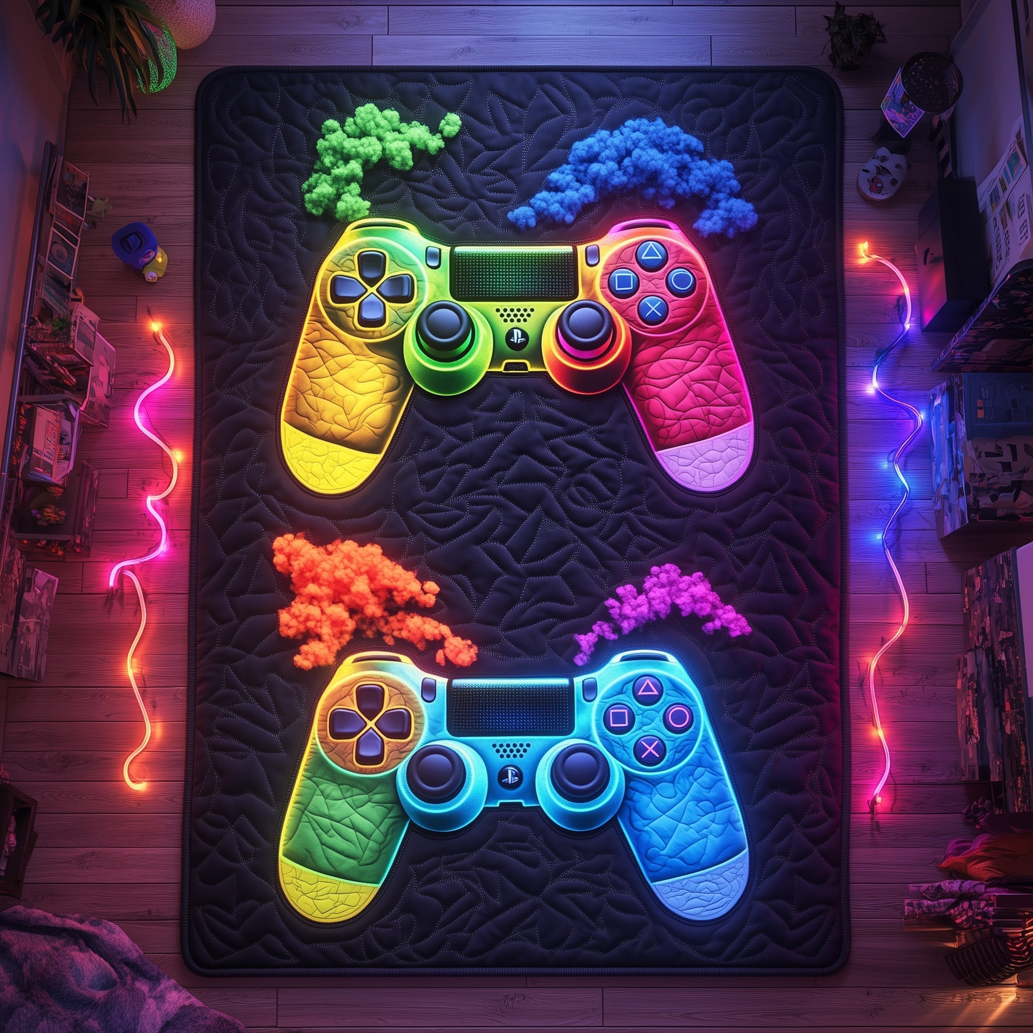 Gamer Zone area rug in a living room