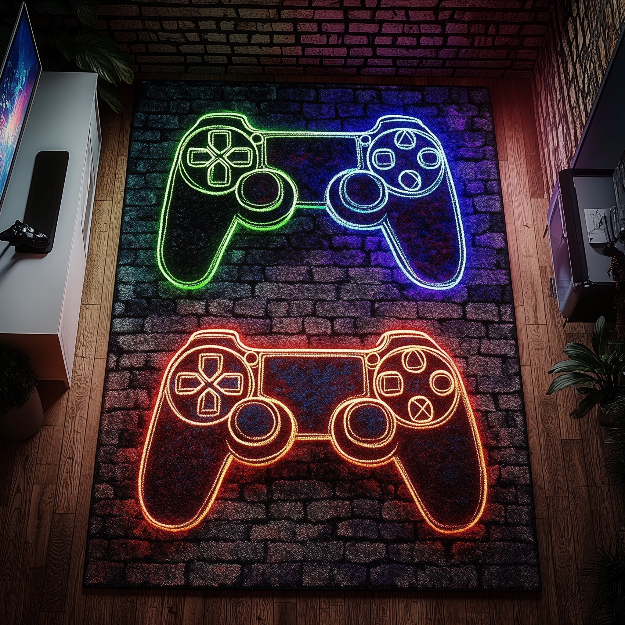 Gamer Zone area rug in a living room