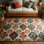 Garden Bliss area rug in a living room