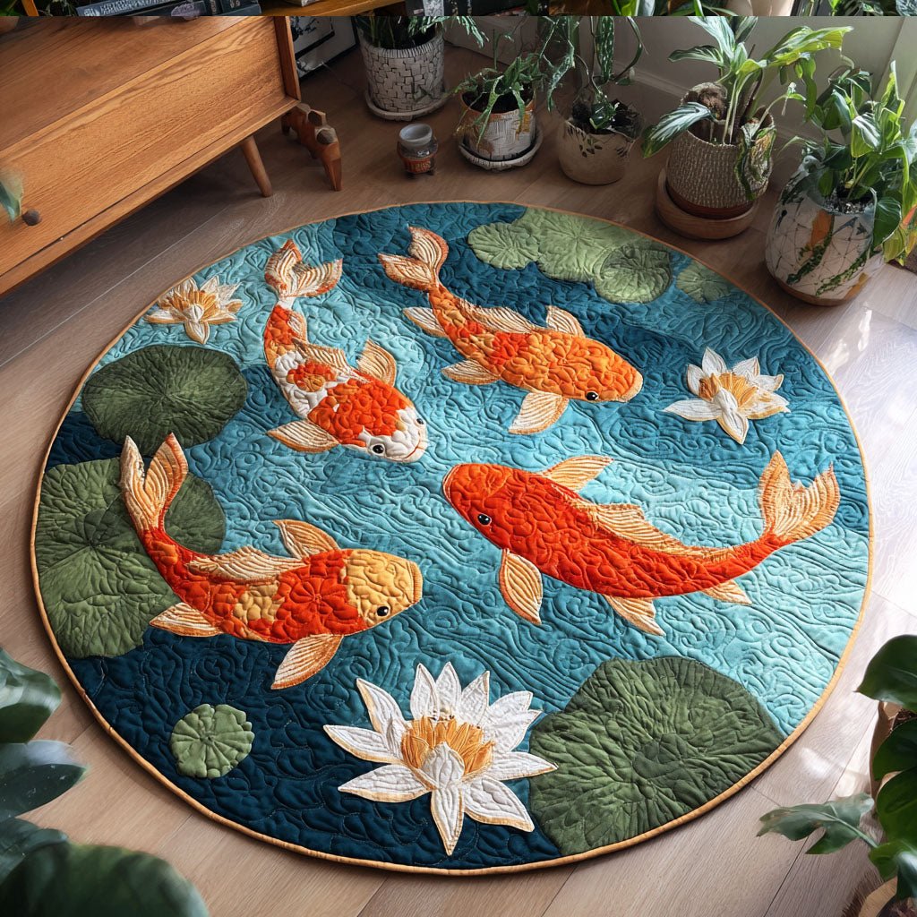 Garden Bliss Round Mat Rug - washable non-slip printed rug