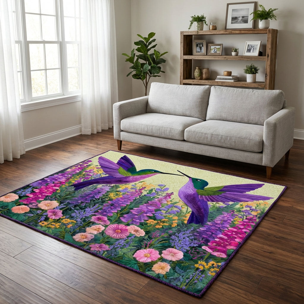 Garden Glide area rug in a living room