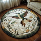 Garden Gliders Round Mat Rug - washable non-slip printed rug