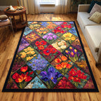Garden Glow area rug in a living room