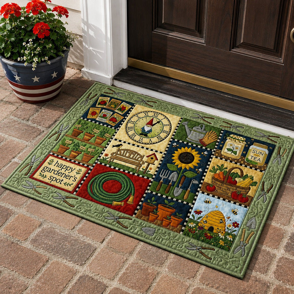 Garden Patchwork Doormat - Nature Design | Printed Welcome Doormat