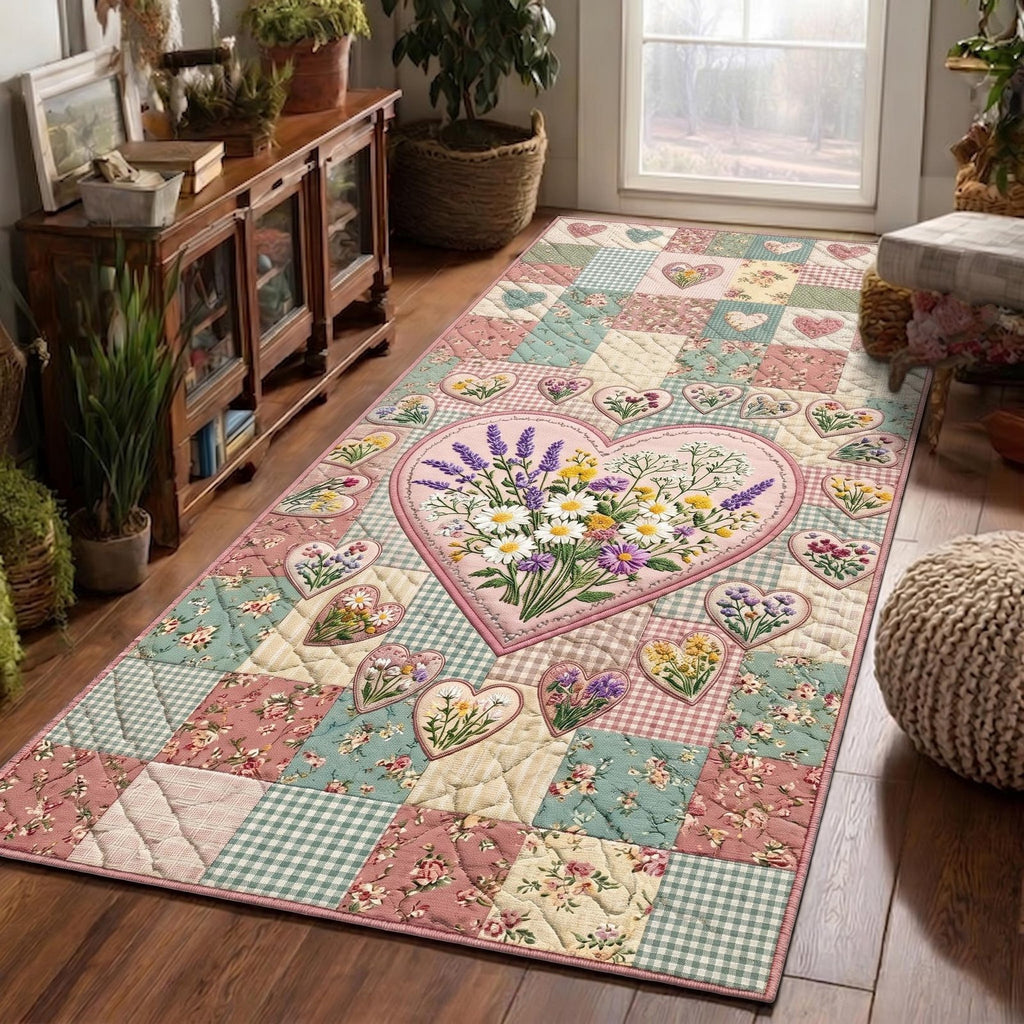 Garden Patchwork Runner Rug - Nature Design | Serene Runner Rug