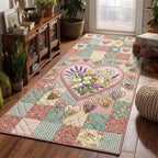 Garden Patchwork Runner Rug - Nature Design | Serene Runner Rug