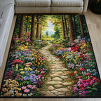 Garden Path area rug in a living room