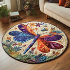 Garden Soar Round Mat Rug - washable non-slip printed rug