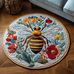Garden Sovereign Round Mat Rug - washable non-slip printed rug