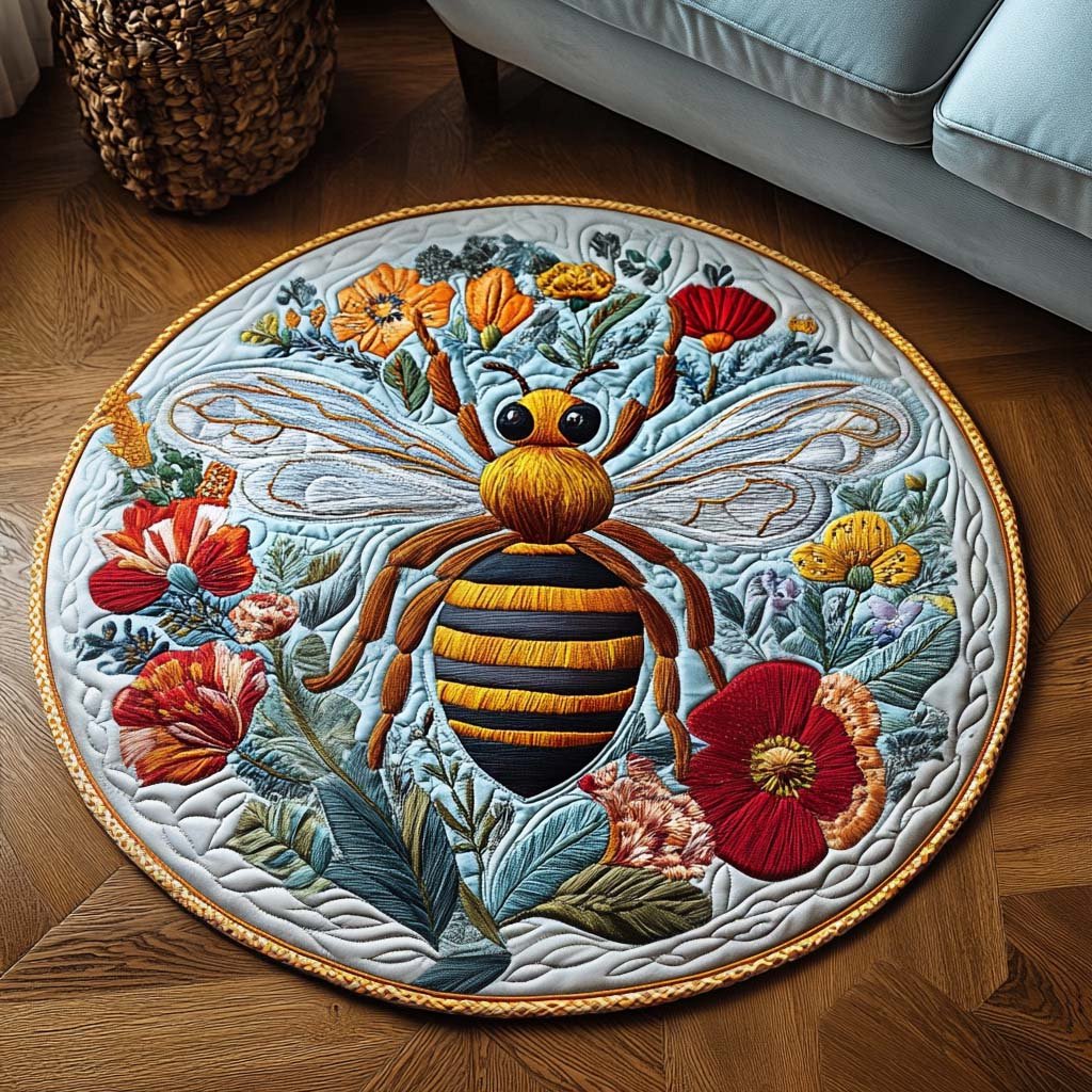 Garden Sovereign Round Mat Rug - Nature Design | Serene Home Decor