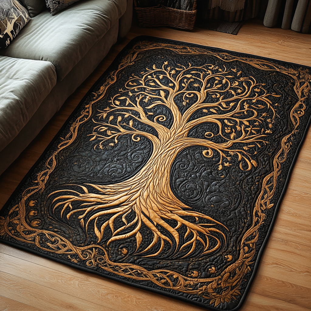 Garden Spirit area rug in a living room