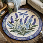 Garden Whisper Round Mat Rug - washable non-slip printed rug