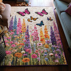 Garden Whispers area rug in a living room