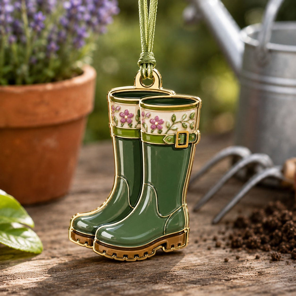 Gardening Boots Christmas Ornament