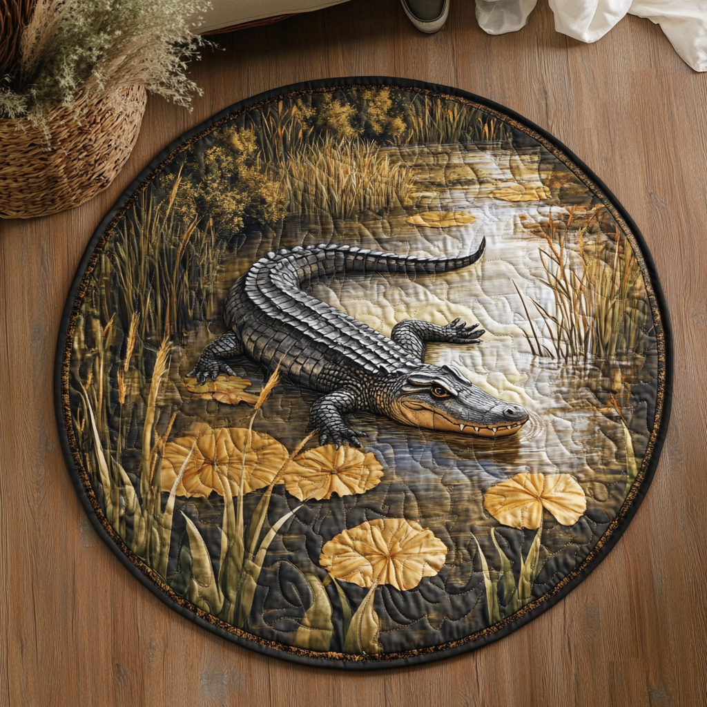 Gator Haven Round Mat Rug