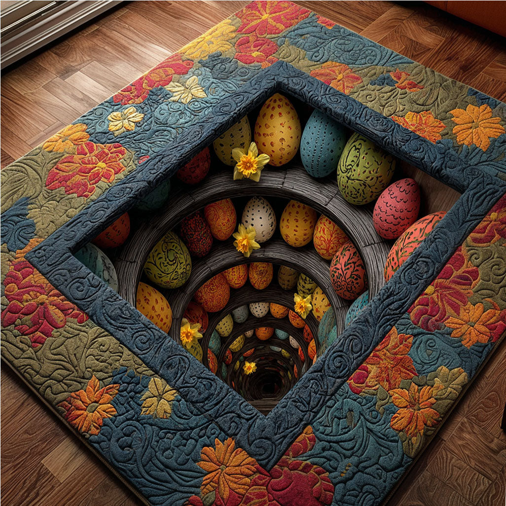 Gentle Easter Glow area rug in a living room