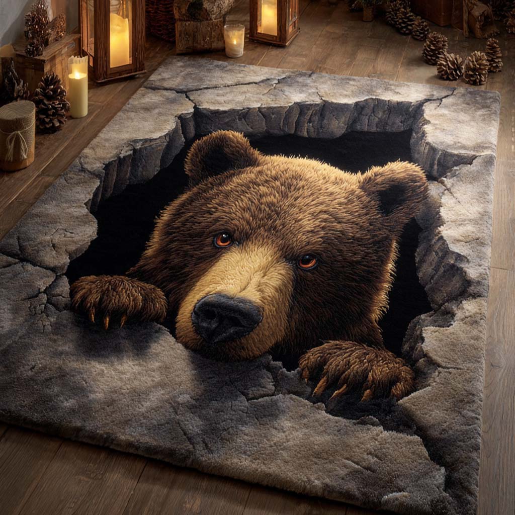Gentle Giant area rug in a living room