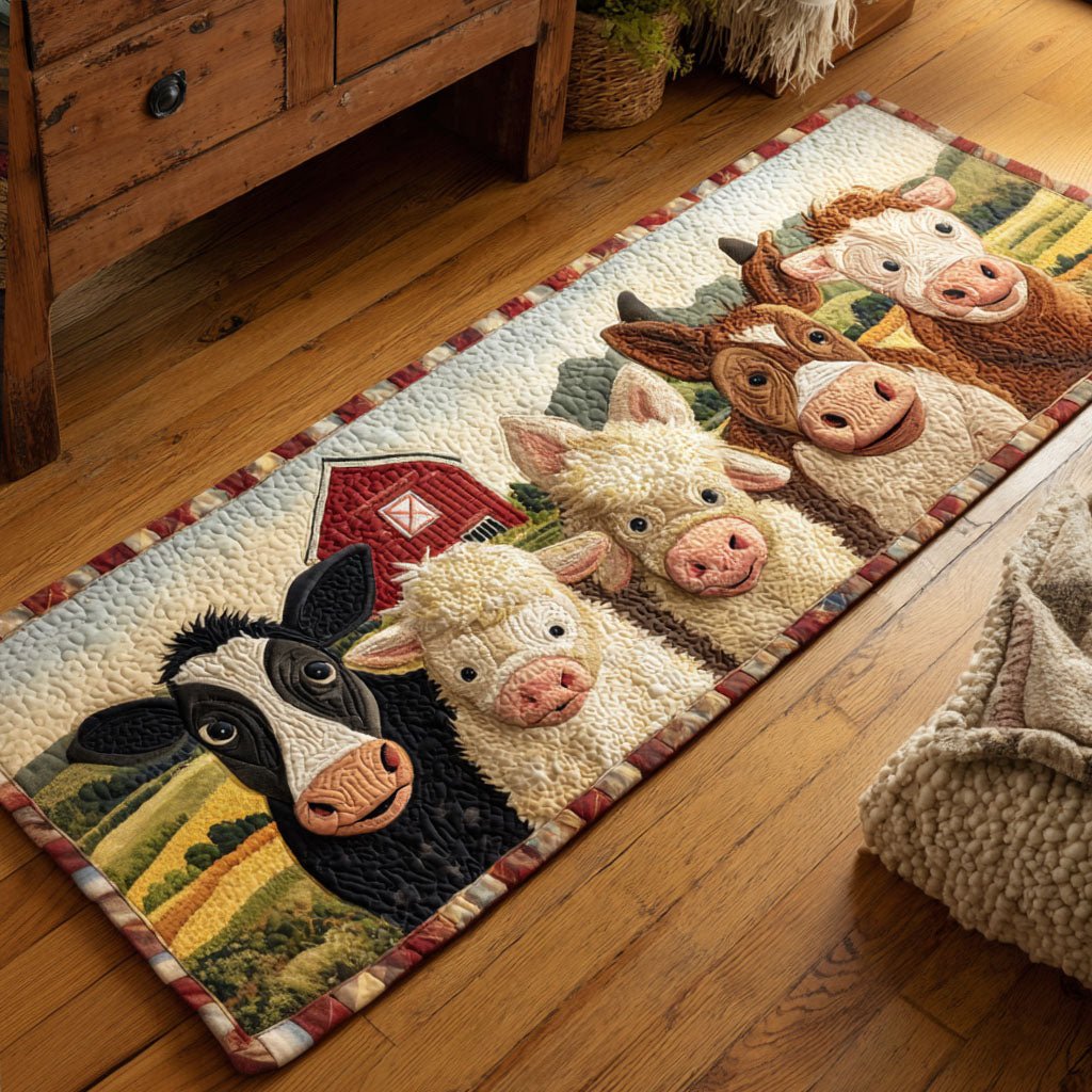 Gentle Herd Runner Carpet Runner Rug - Cute Pet Design | Animal Printed Runner Rug