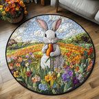 Gentle Hopper Round Mat Rug - washable non-slip printed rug