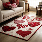 Gentle Love area rug in a living room