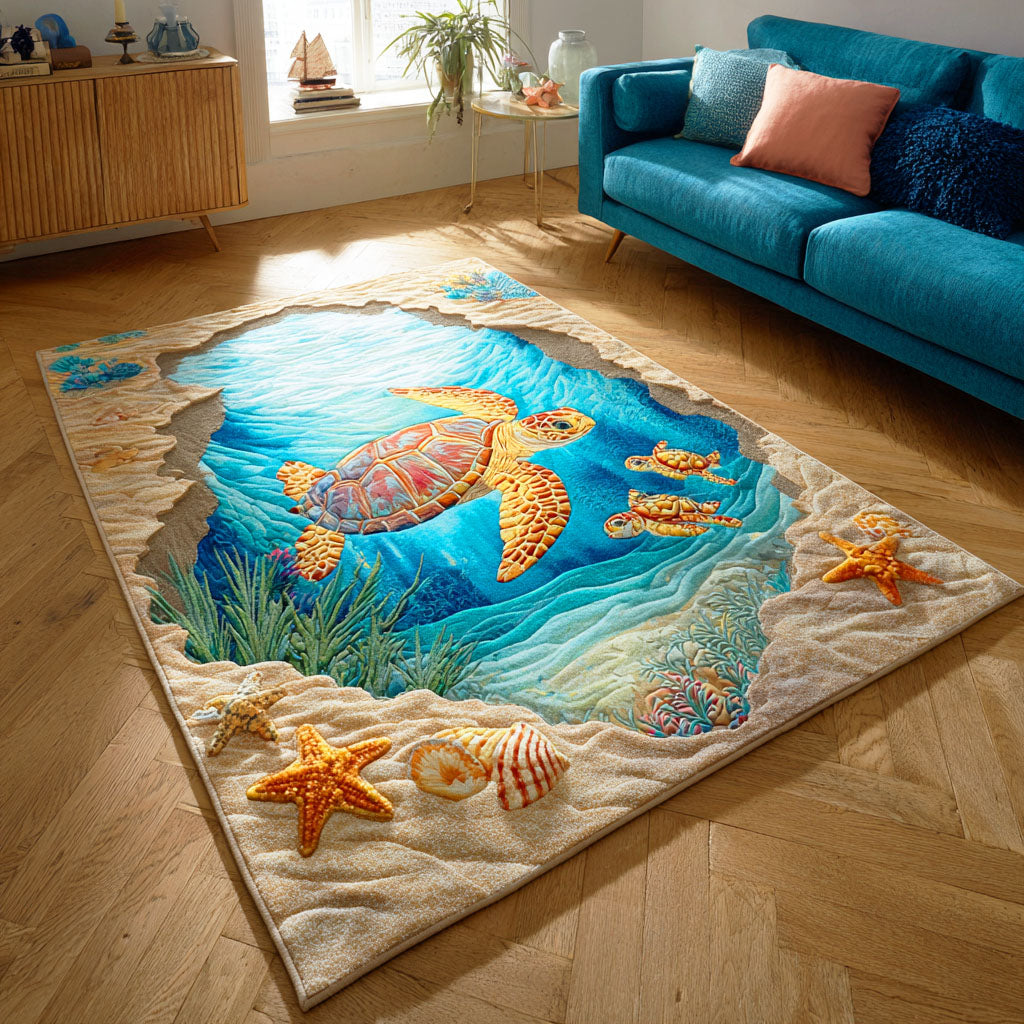 Gentle Wave Spirit area rug in a living room