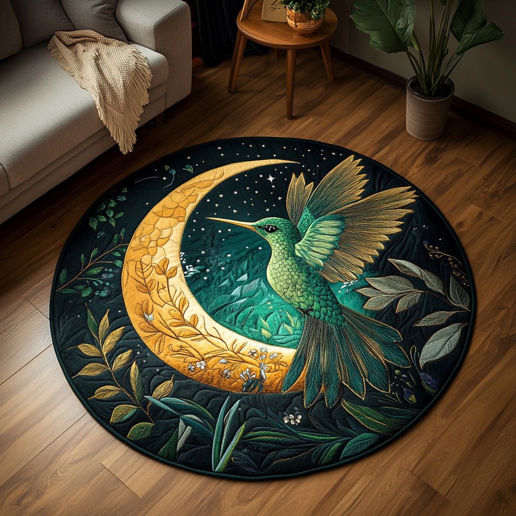 Gentle Wings Round Mat Rug - Nature Design | Serene Home Decor
