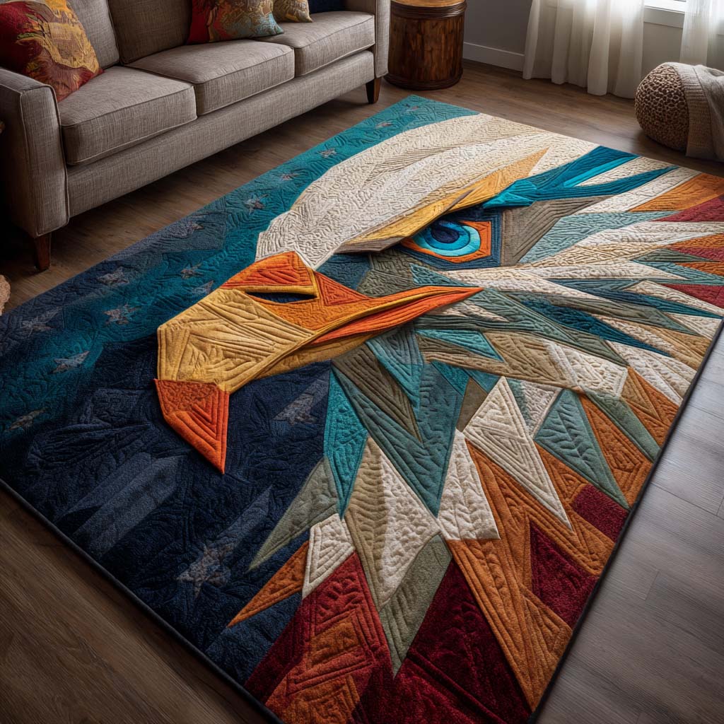 Geometric Spirit area rug in a living room