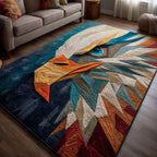 Geometric Spirit area rug in a living room