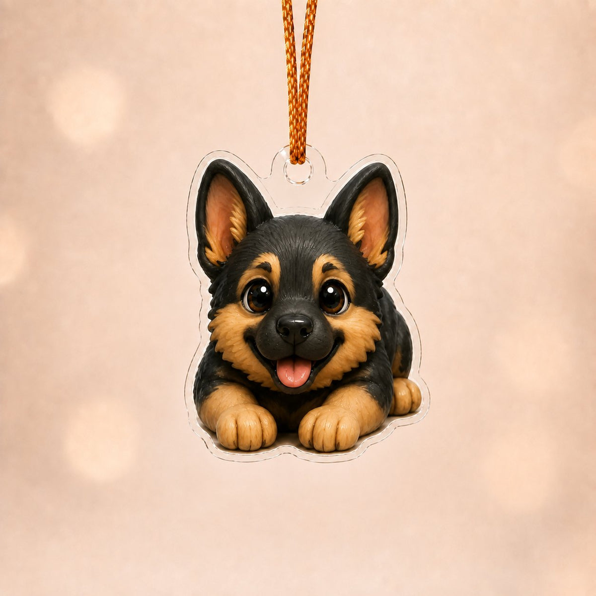 German Shepherd Puppy Christmas Ornament