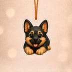 German Shepherd Puppy Christmas Ornament