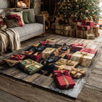 German Shepherd Joy area rug in a living room