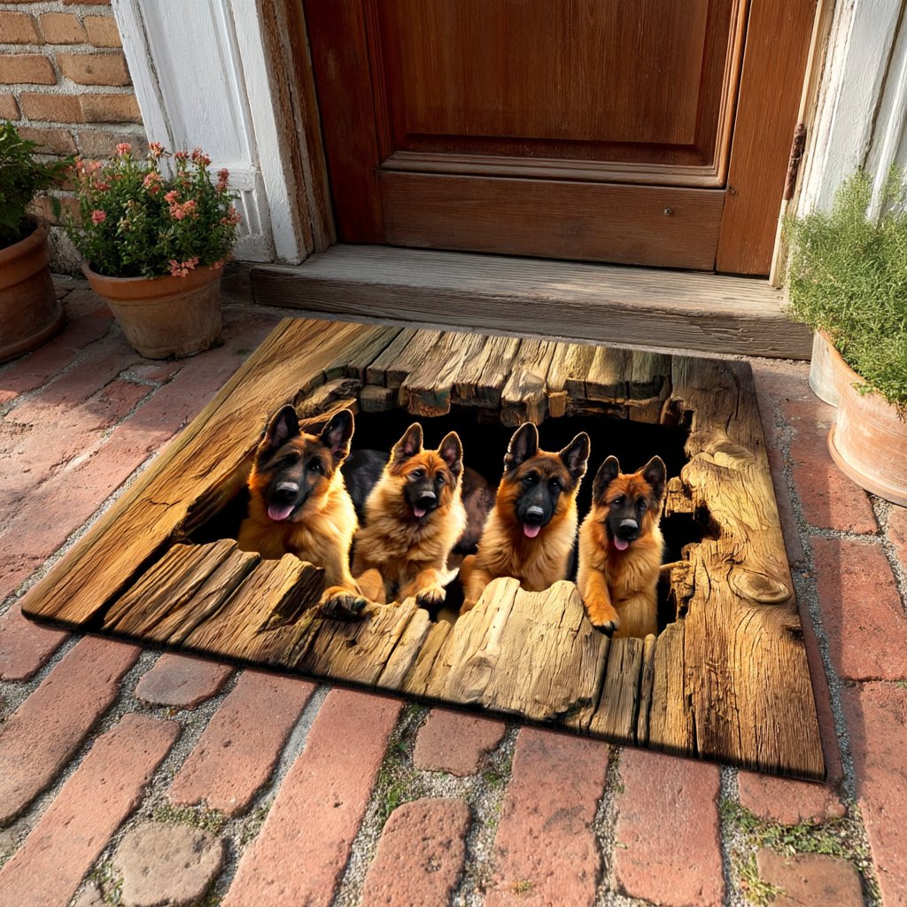 German Shepherd Warmth Doormat - Nature Design | Printed Welcome Doormat