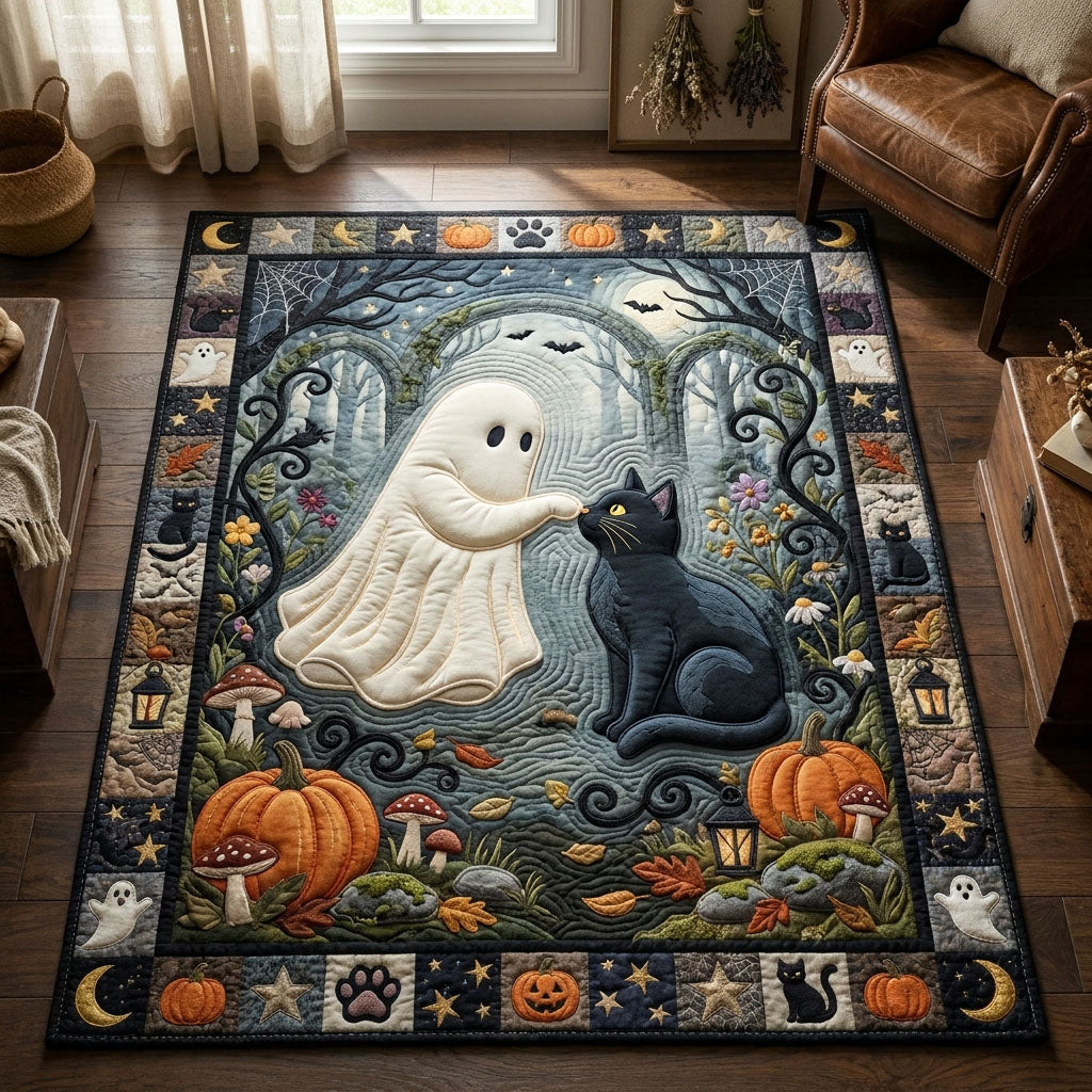 Ghost Doing A Boop area rug in a living room
