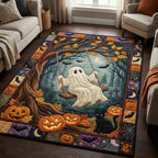 Ghost On Swing area rug in a living room
