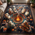 Ghost Vibes area rug in a living room
