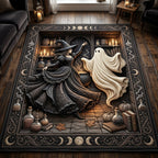 Ghost and Witch Dancing area rug in a living room